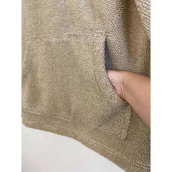 Telluride Clothing Co Beige Sherpa Pullover Sweater Quarter Zip Size S - Picture 4 of 7